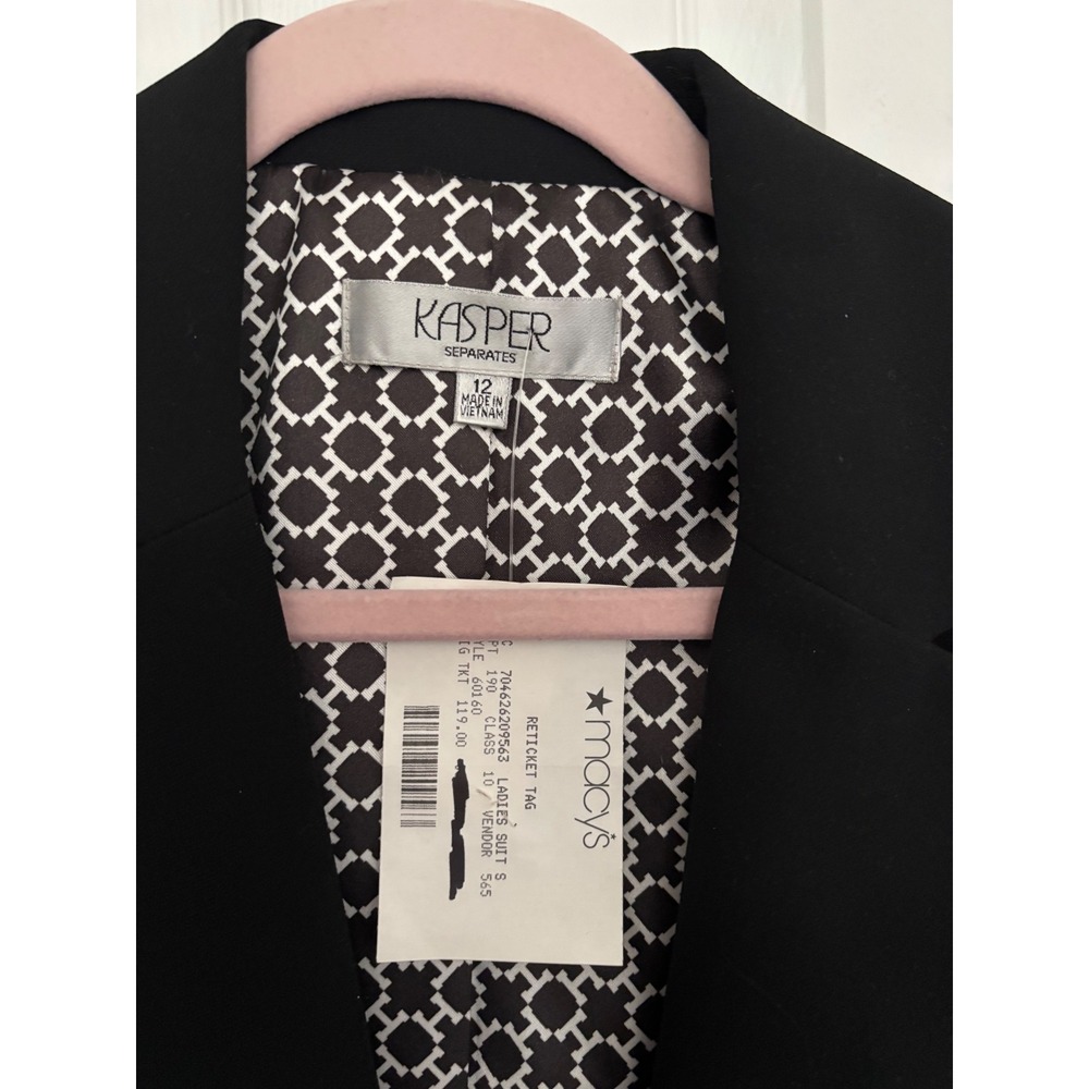 Kasper Black Tailored Blazer | Women's Size 12 | NWT | MSRP $119 - Picture 3 of 6
